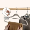 Wholesale of flocked coat racks, special for household hanging clothes, seamless sweater hanging, anti-slip and anti-shoulder corner clothes drying racks Specification image